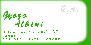 gyozo albini business card